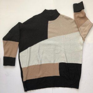 Suzy Shier Mock Turtleneck Sweater LS Oversize